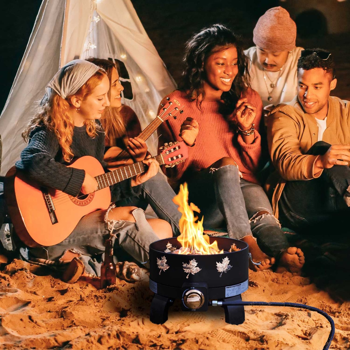Paramount portable gas firepit