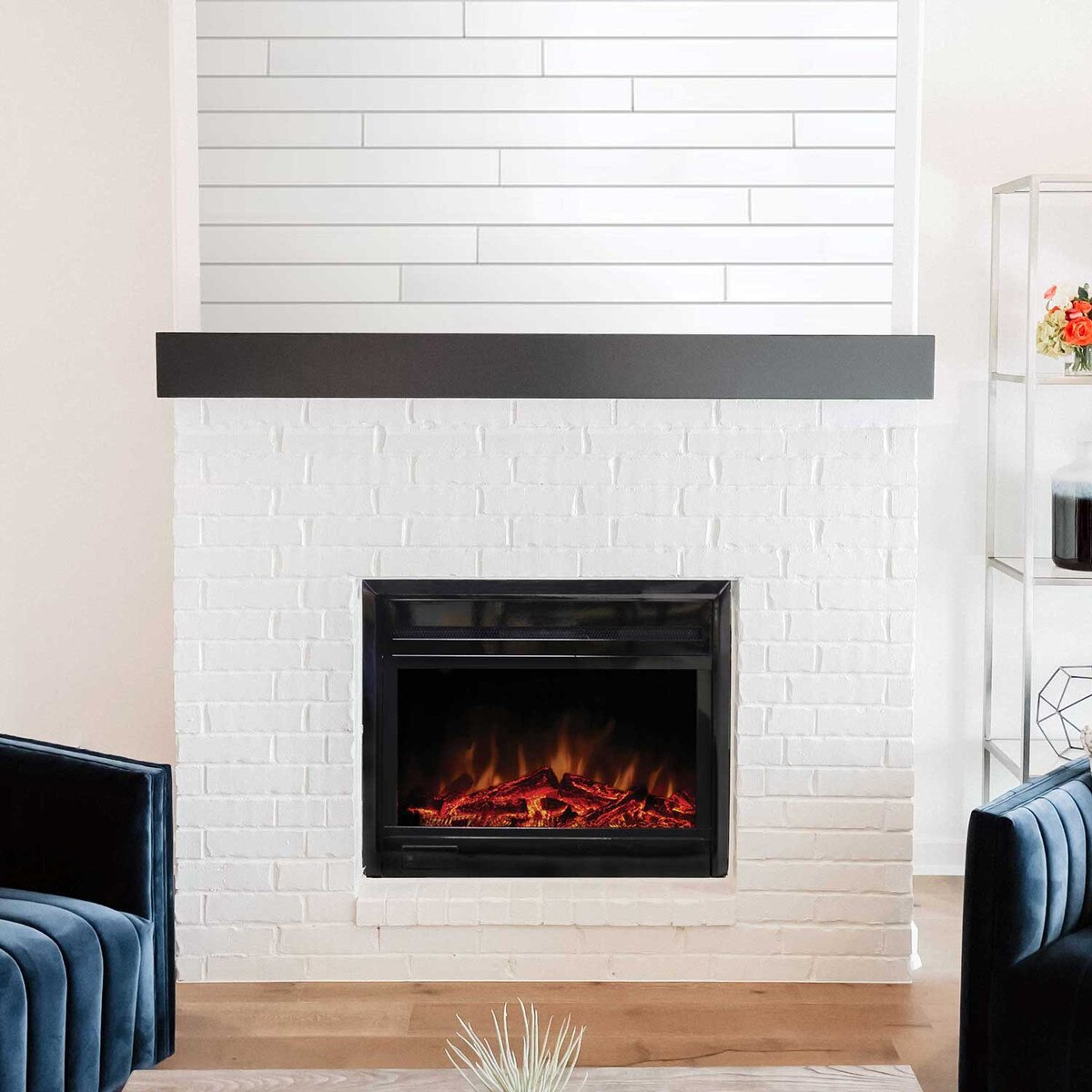 28 inch electric fireplace insert