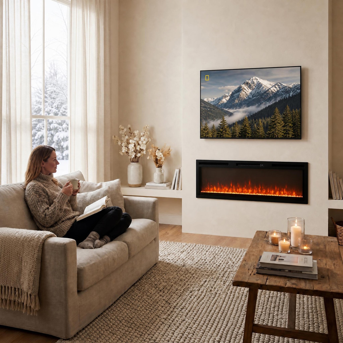 Mirage 2 Electric Fireplace, 60IN