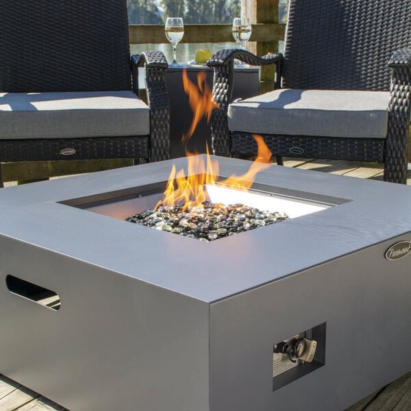 Square Concrete Firepit Table