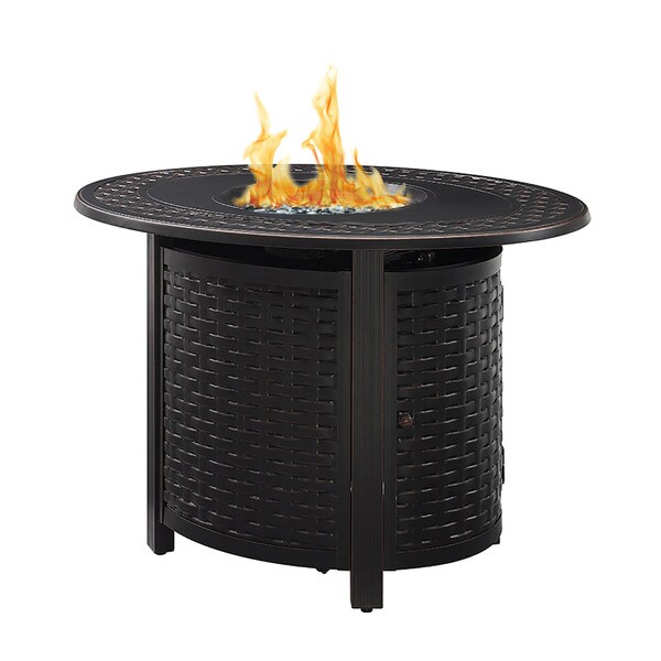 Thatch Oval Cast Aluminum Firepit