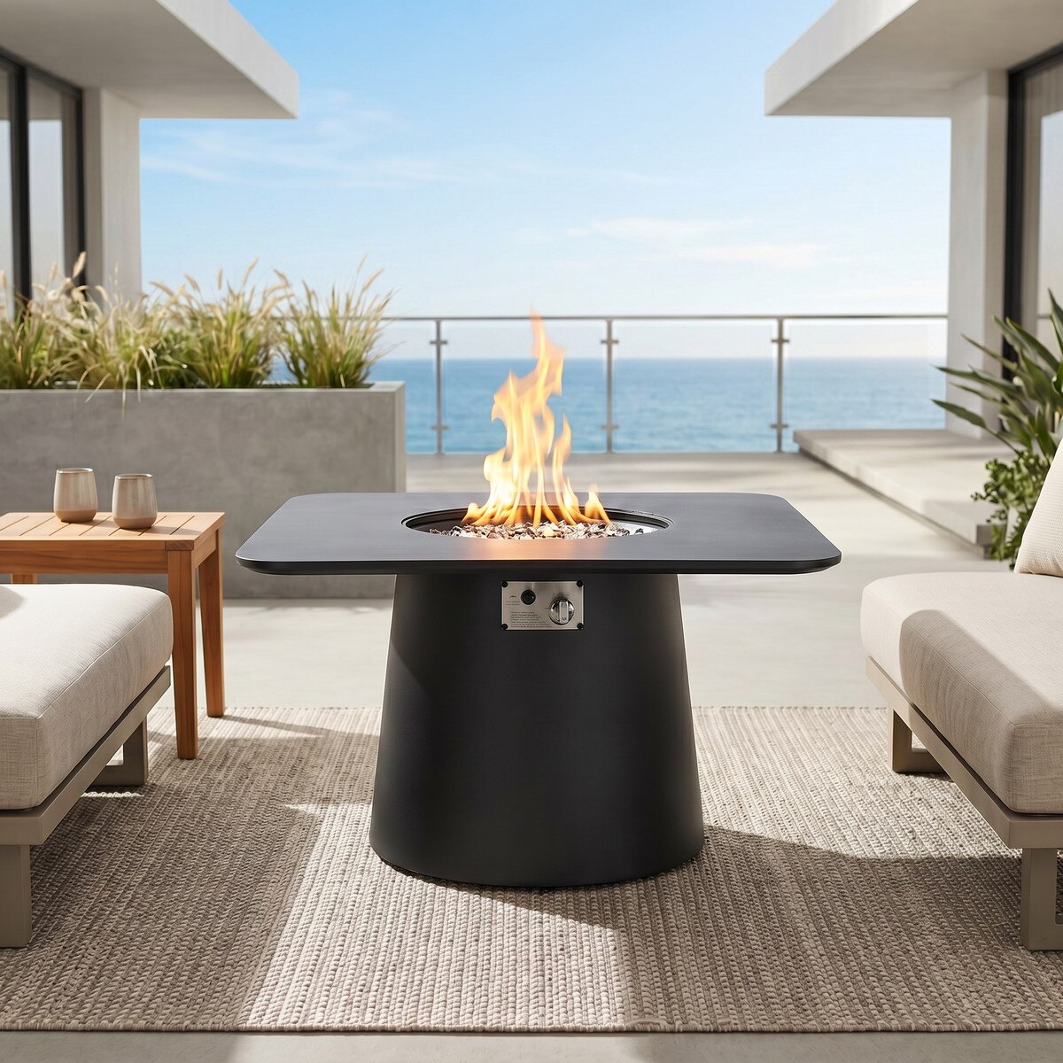 Paramount Opus Square Fire Pit Table, 39IN