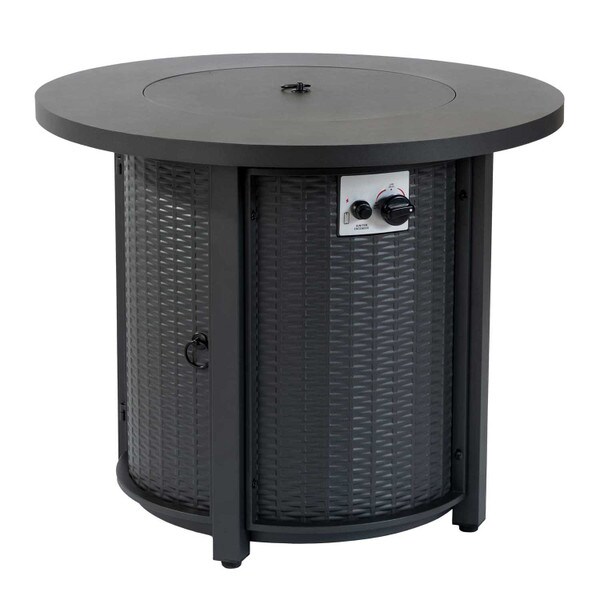 Eclipse Steel Gas Fire Pit Table