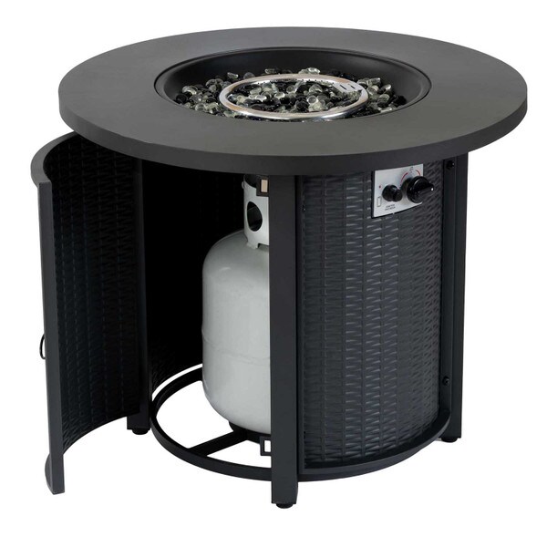 Eclipse Steel Gas Fire Pit Table