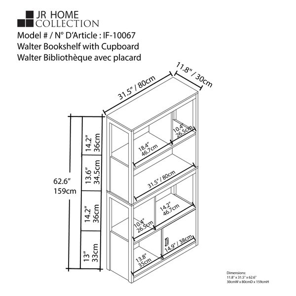 Walter Collection Bookshelf dims