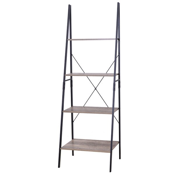 Industrial Look Ladder Shelf