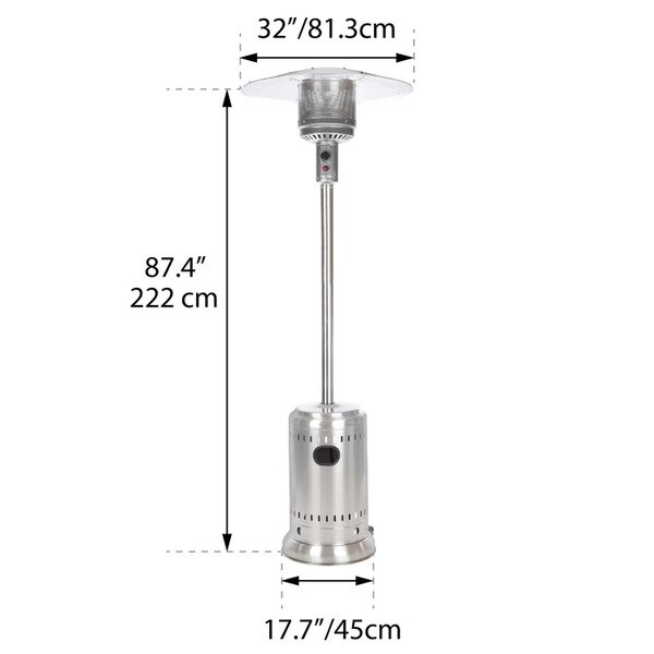 Paramount Stainless Steel Propane Patio Heater | JR Home