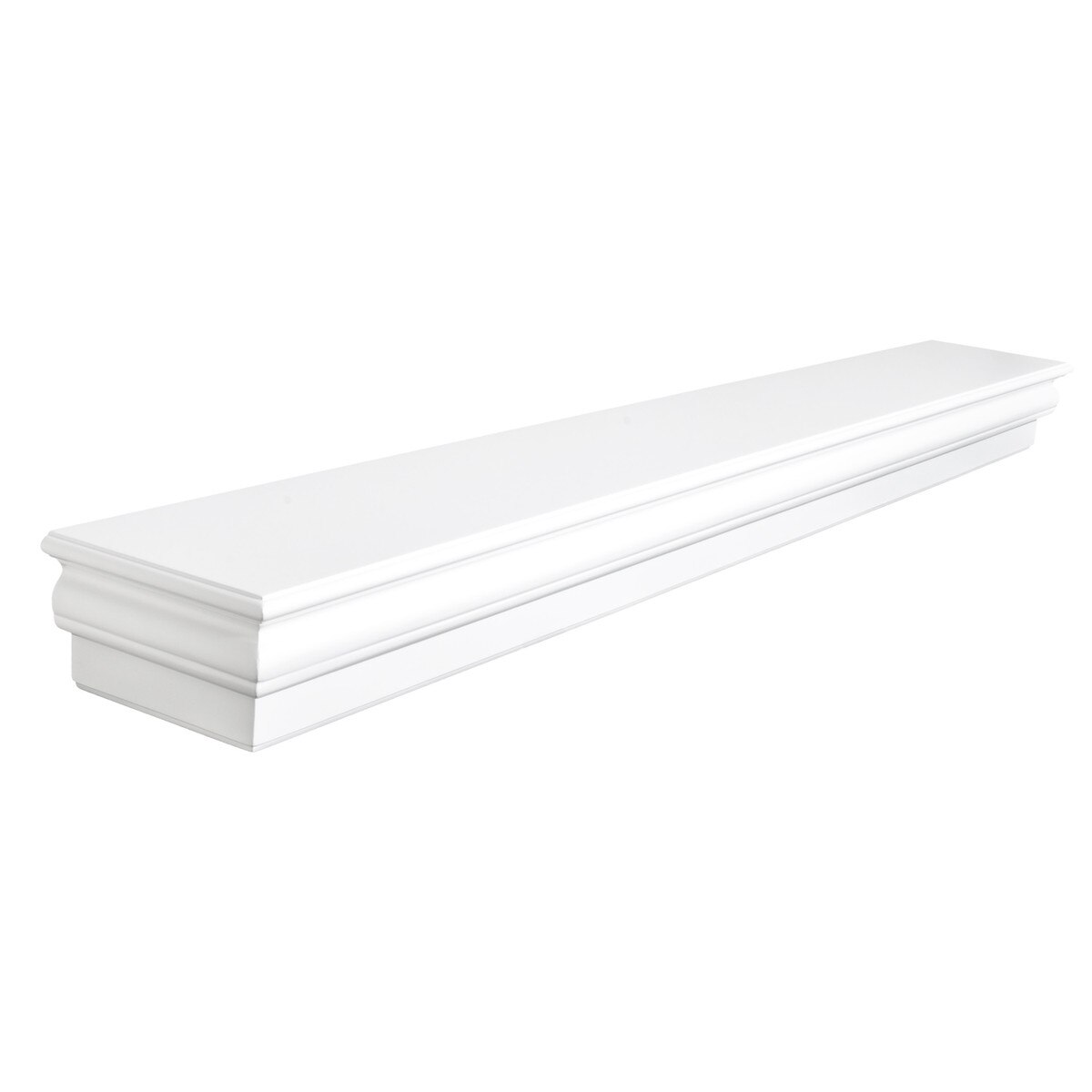 White fireplace mantel shelf