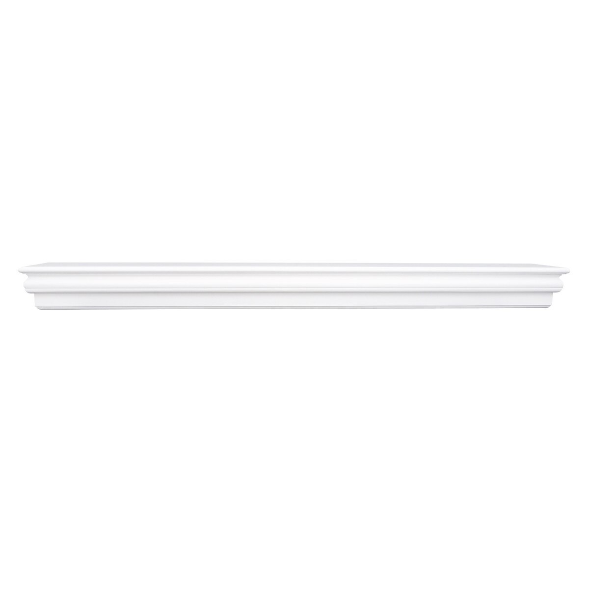 White fireplace mantel shelf