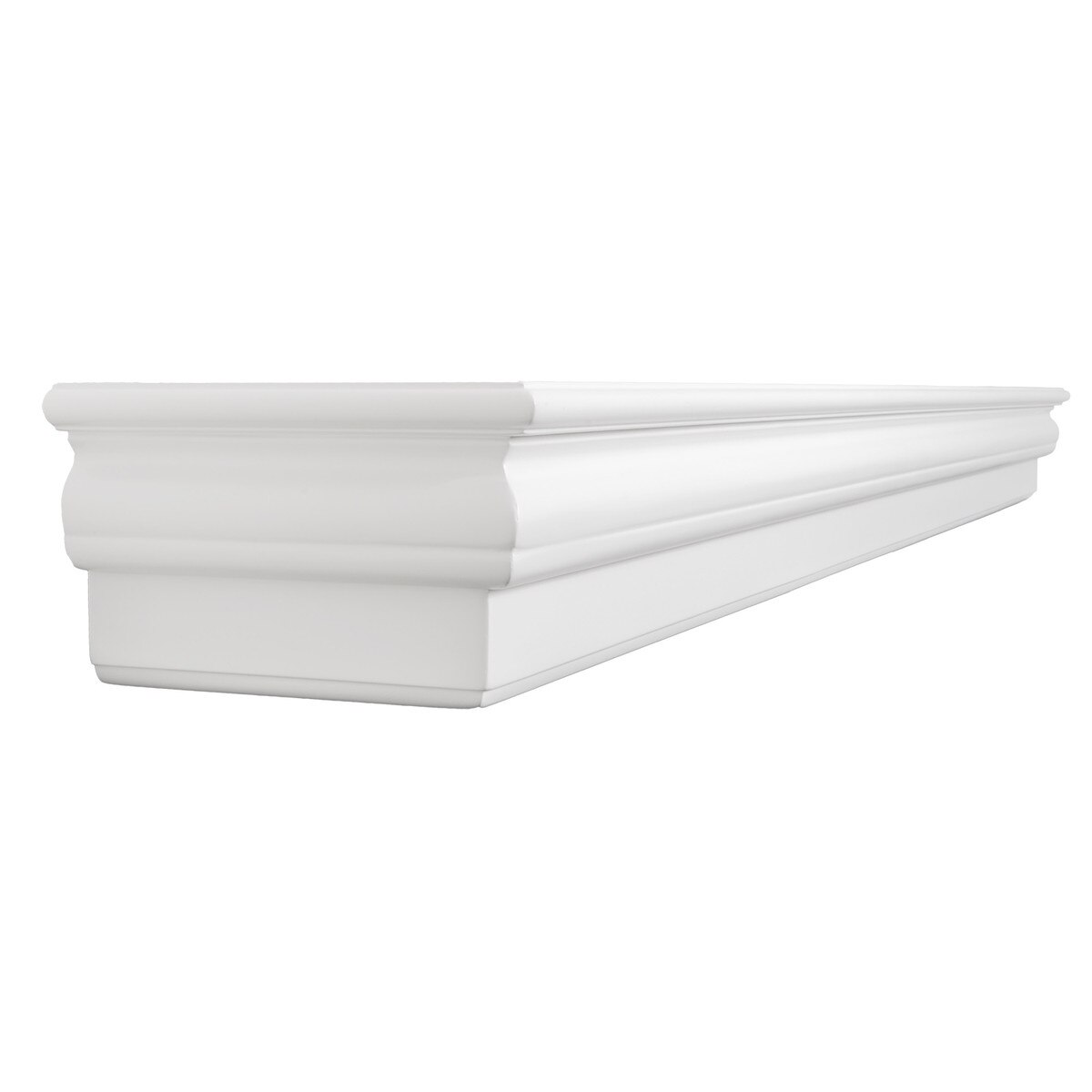 White fireplace mantel shelf
