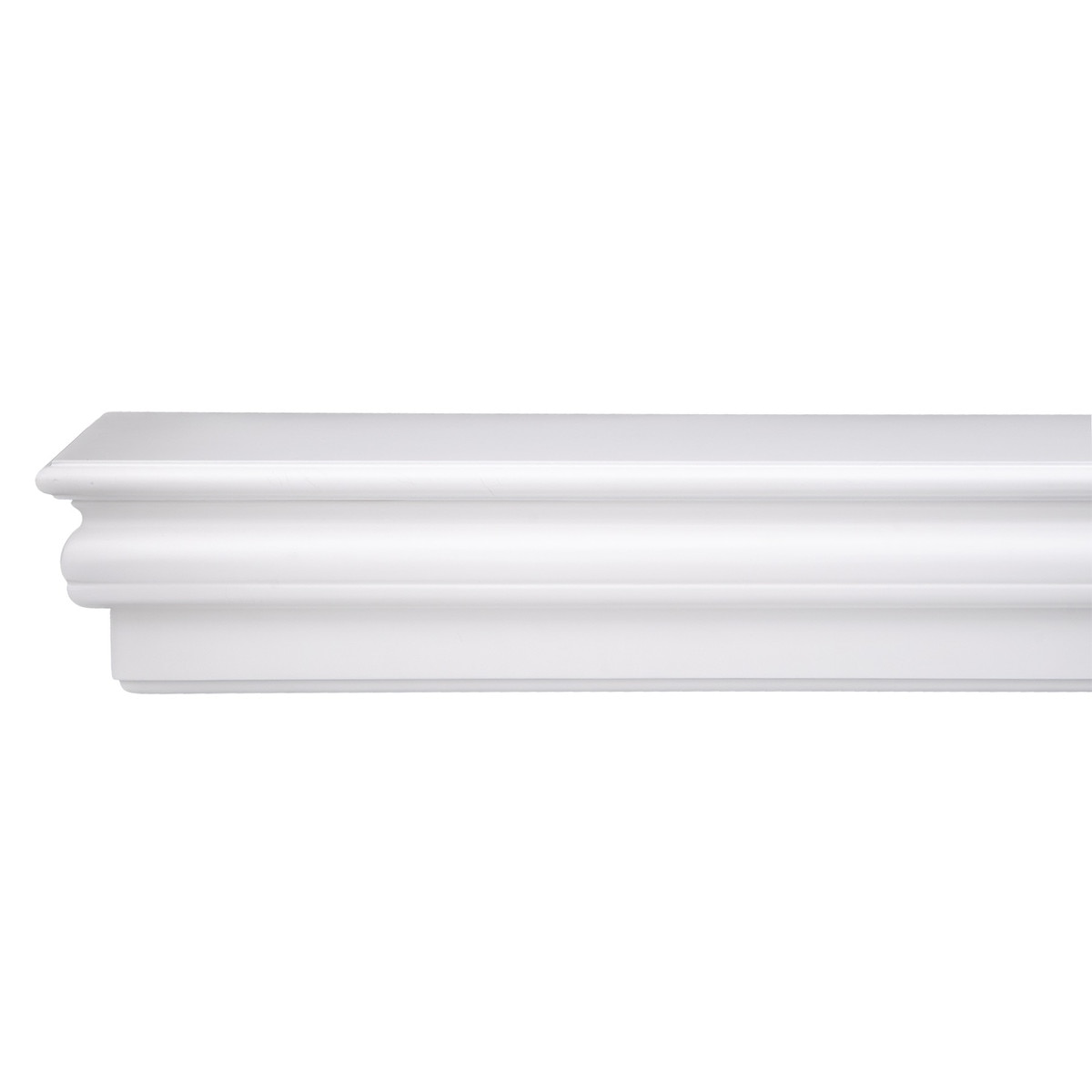 White fireplace mantel shelf