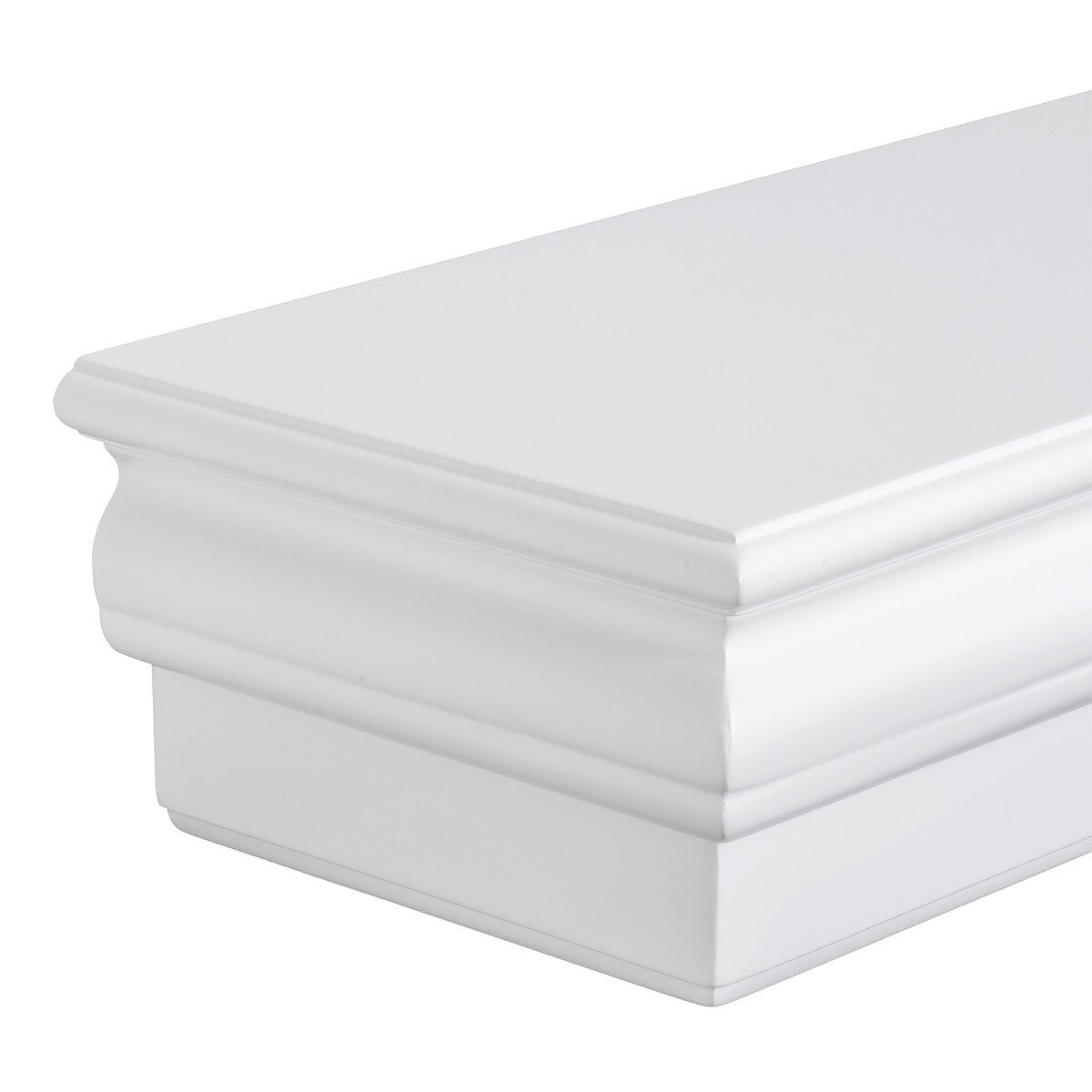 White fireplace mantel shelf