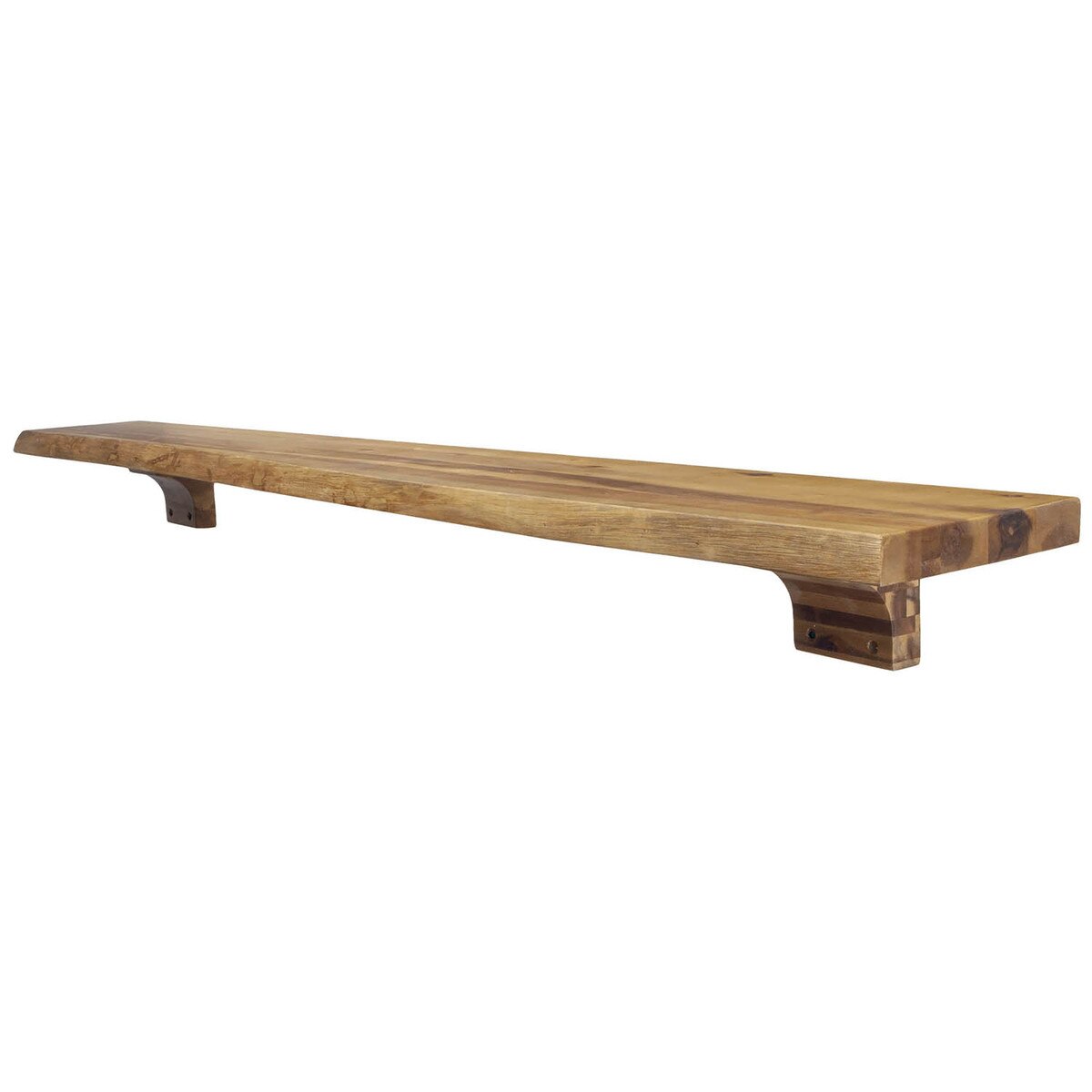 Wood fireplace mantel shelf
