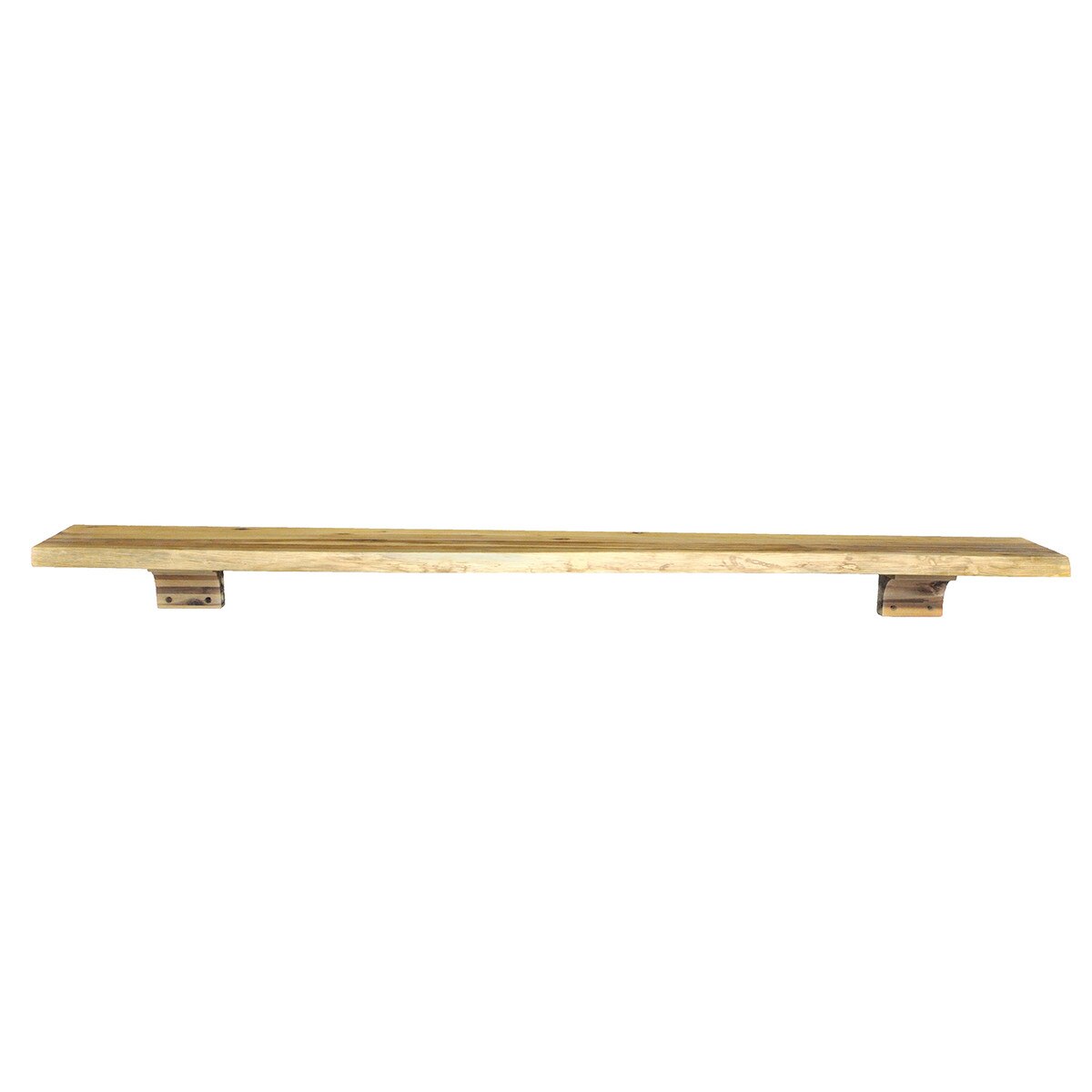 Wood fireplace mantel shelf