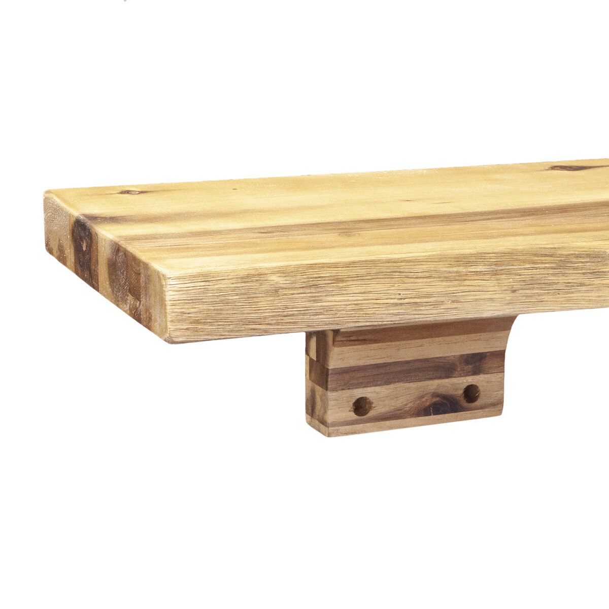 Wooden mantel shelf