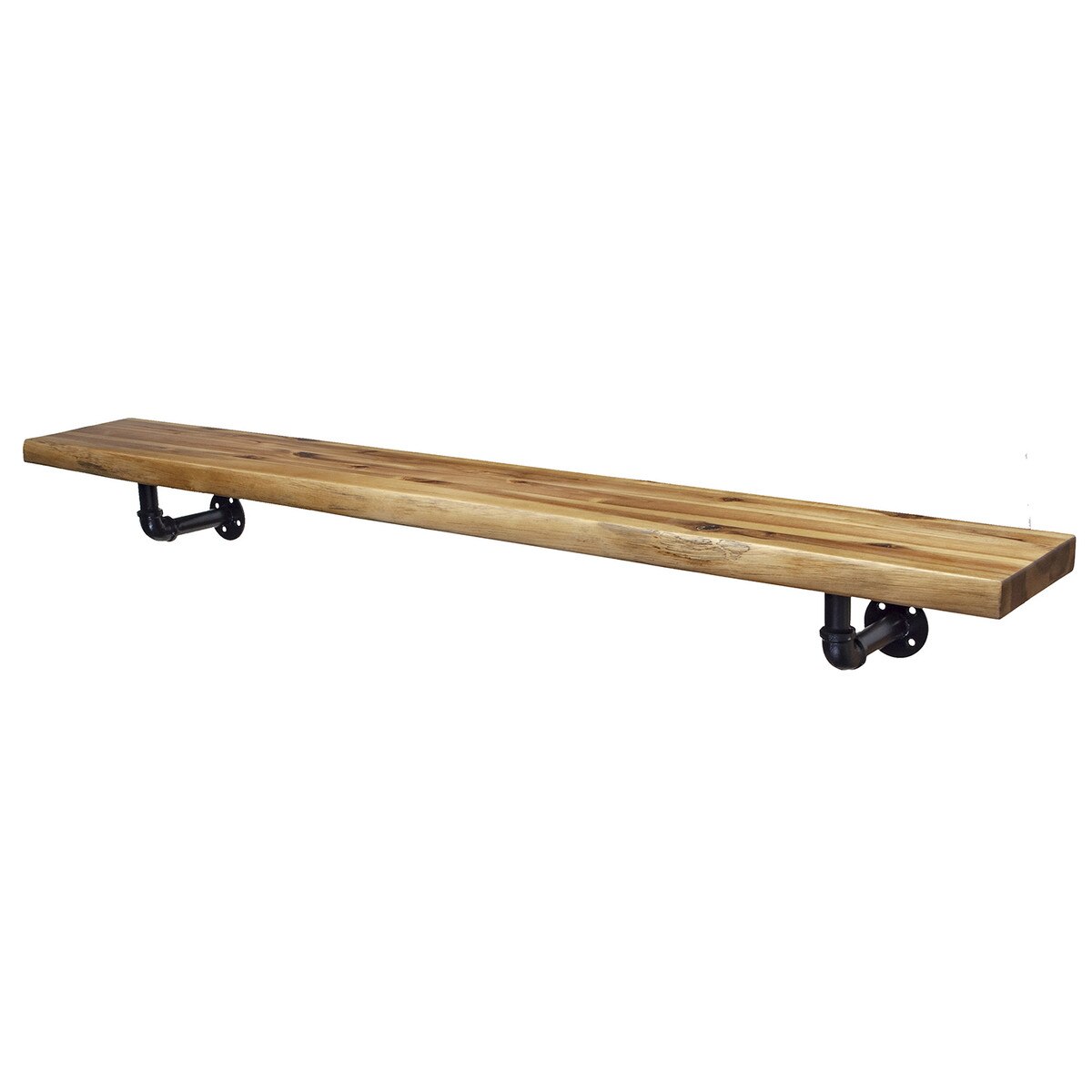Wood fireplace mantel shelf