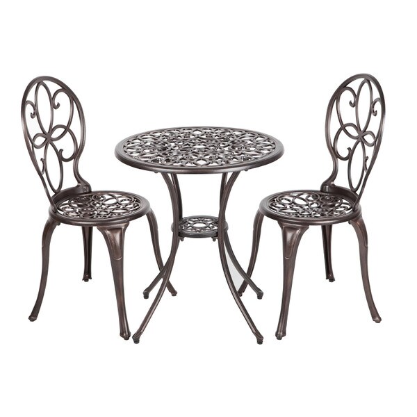 Rosalie 3 PC Aluminum Bistro