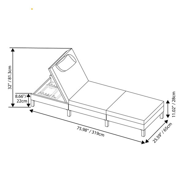 Poolside lounge chair