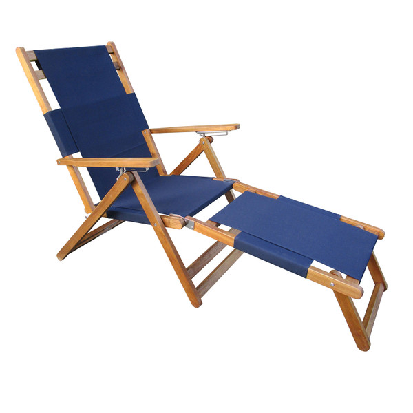 Blue folding beach chair