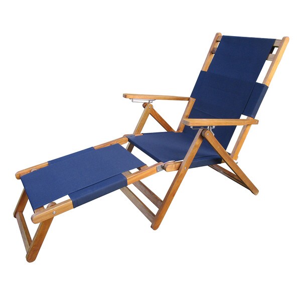 Blue folding beach chair