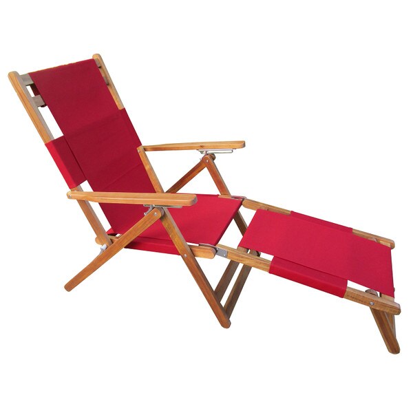 Red folding beach chair