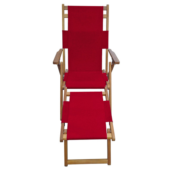 Red folding beach chair