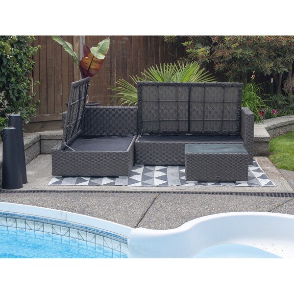 Emmett Outdoor Sofa Set, Grey