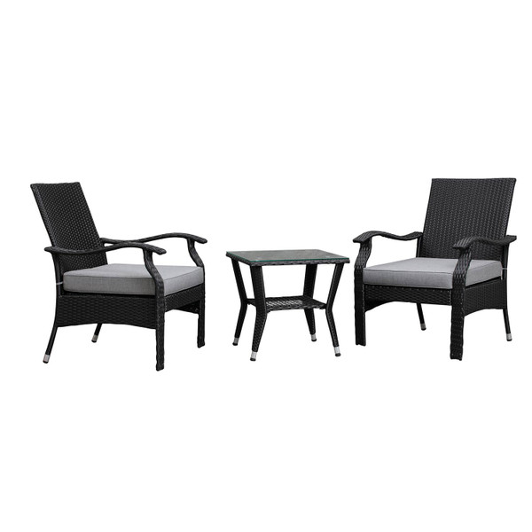 Patioflare Whylie Wicker Chat Set