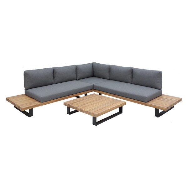 Acacia Wood Corner Sofa Set