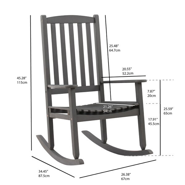 Acacia Wood Rocking Chair