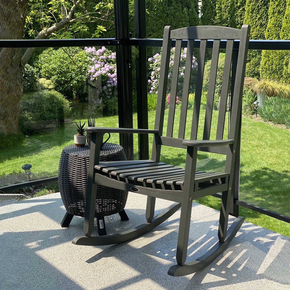 Acacia Wood Patio Rocking Chair