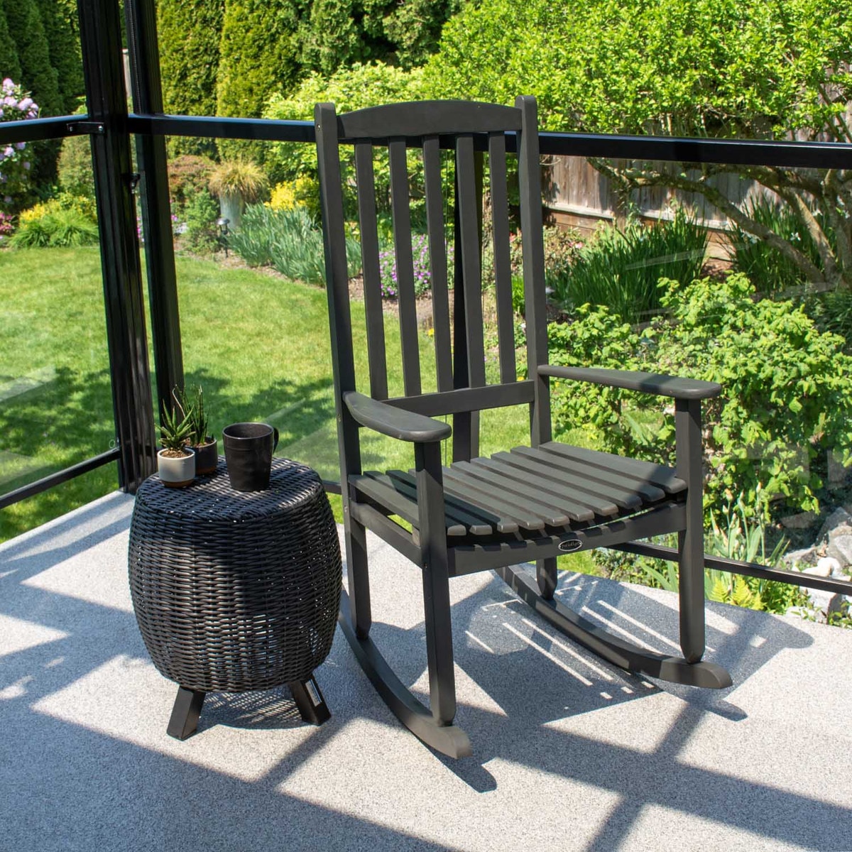 Acacia Wood Patio Rocking Chair
