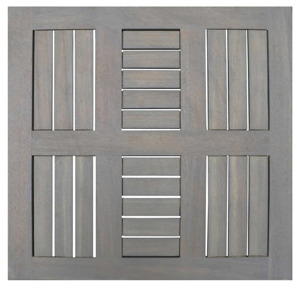 Wicker and Wood Patio Bistro Set