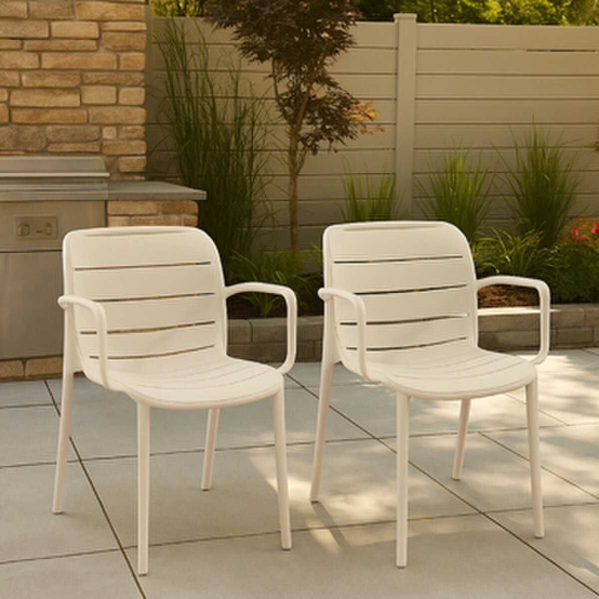 Stacking Patio Armchairs