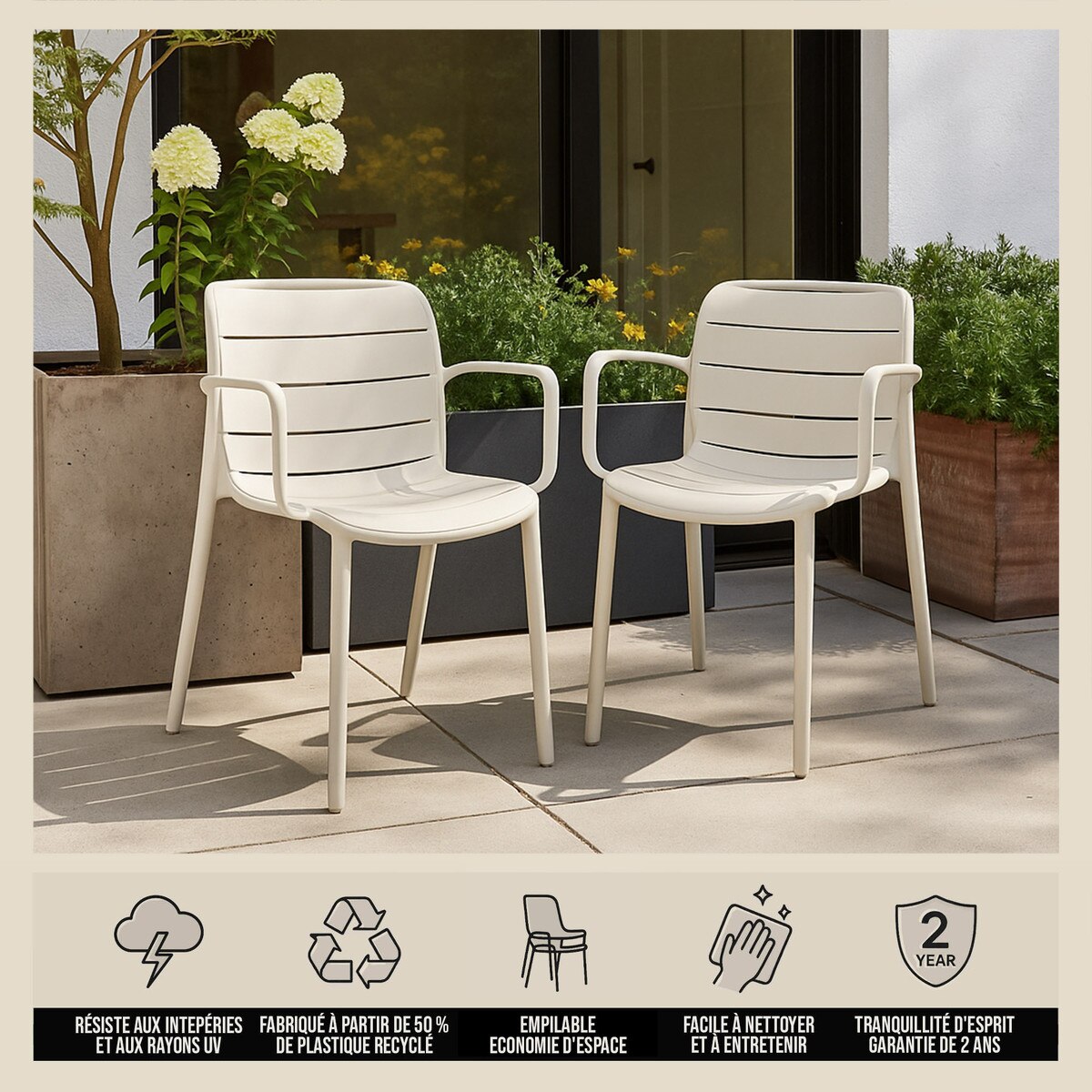 Stacking Patio Armchairs