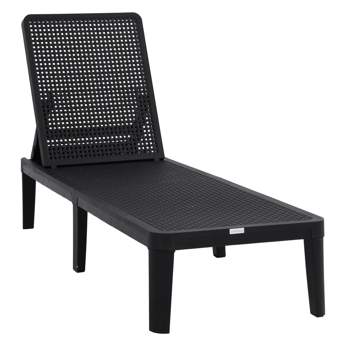 Black Outdoor Lounger