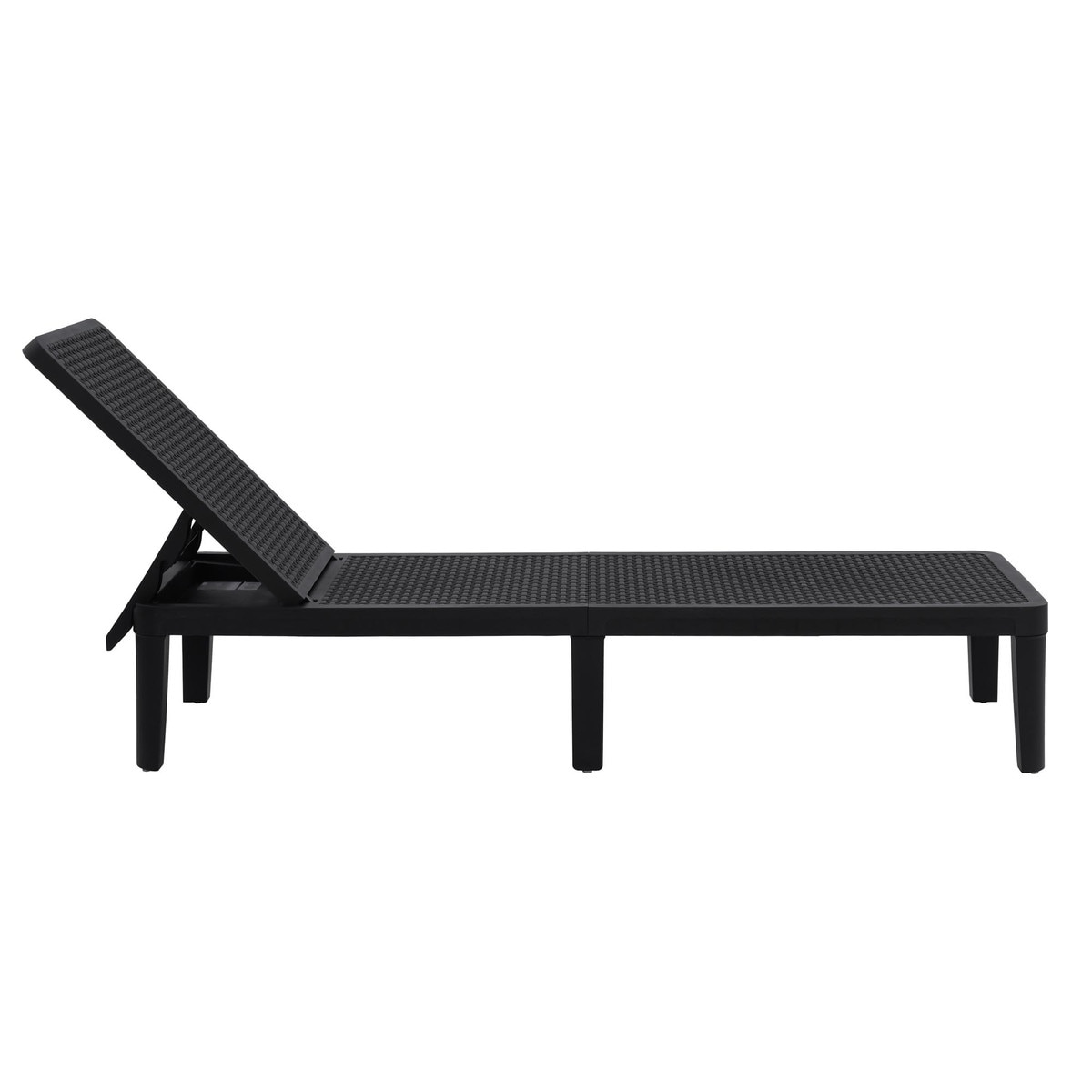 Black Outdoor Lounger