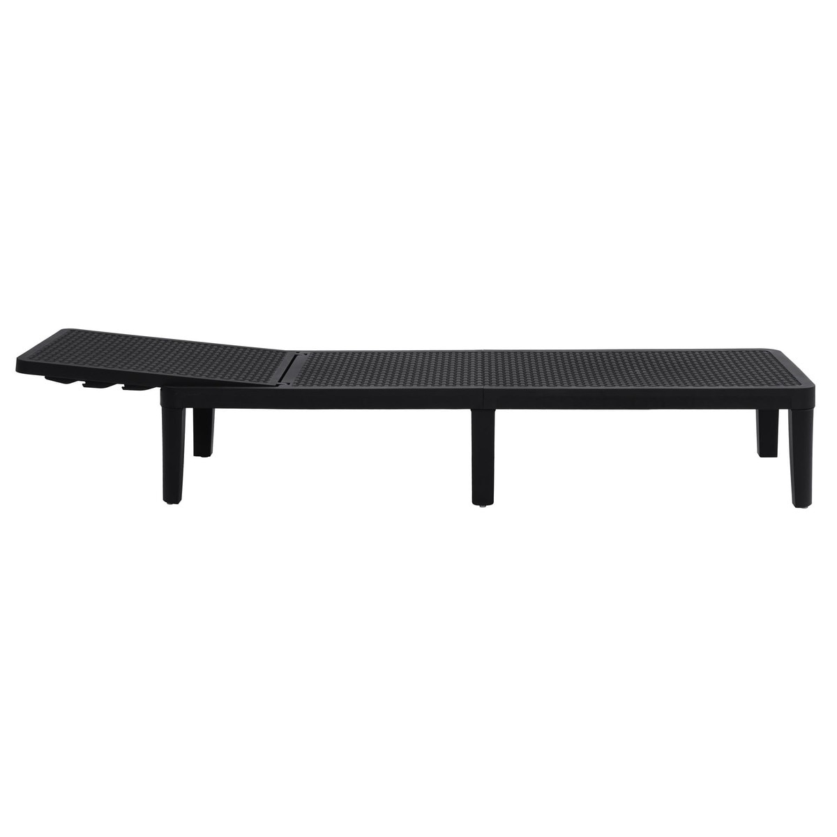 Black Outdoor Lounger