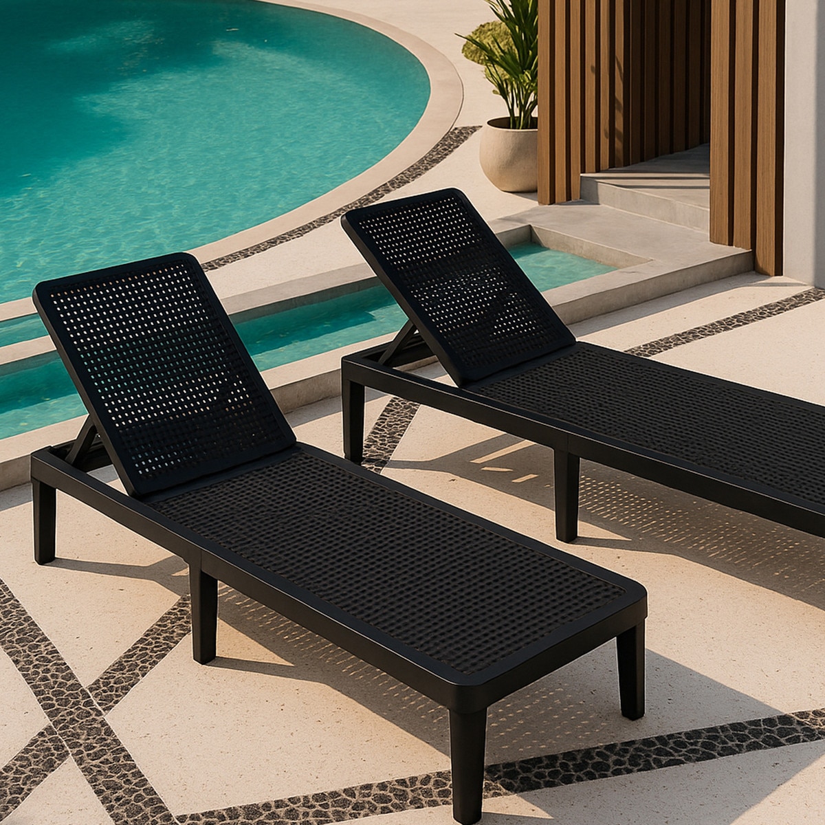 Black Pool lounger