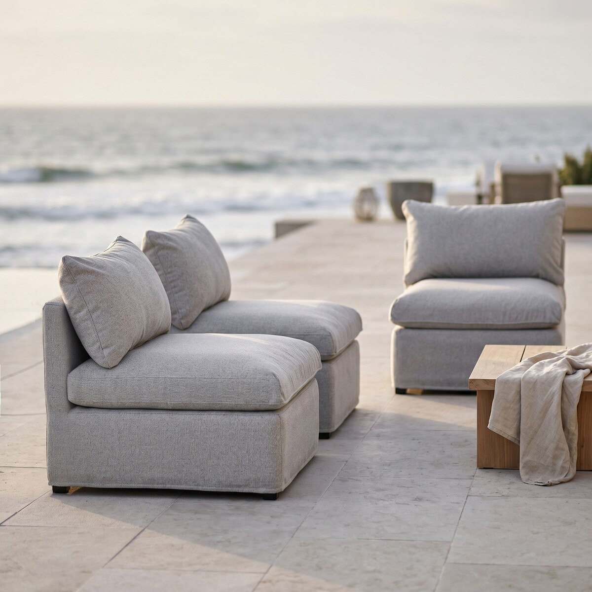 Lanai Modular Outdoor Armless Chair