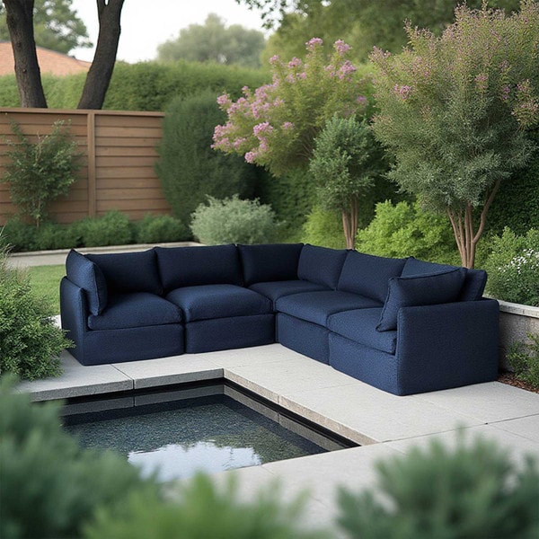 Modular L-Shape Patio Sofa Set