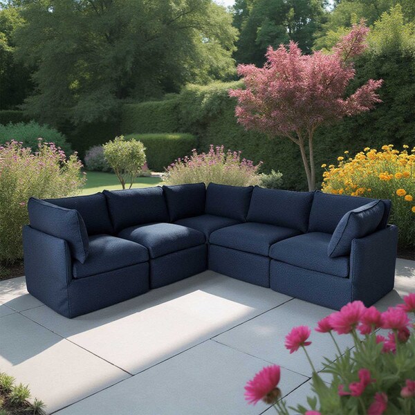 Modular L-Shape Patio Sofa Set