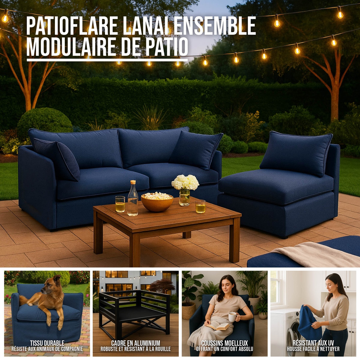 Lanai Modular L-Shape Patio Sofa