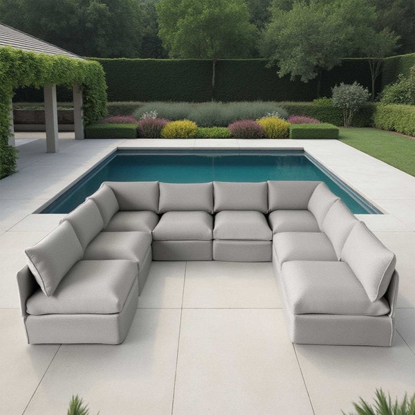 U-Shape Modular Patio Sofa Set