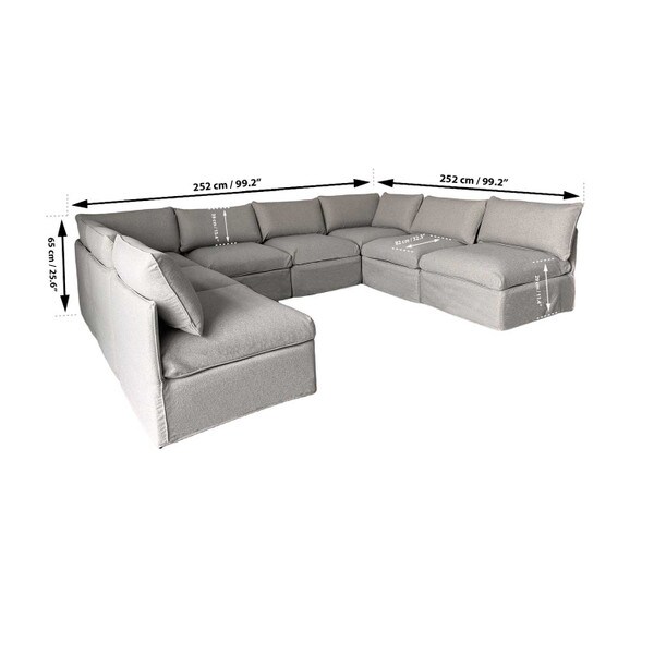 U-Shape Modular Patio Sofa Set