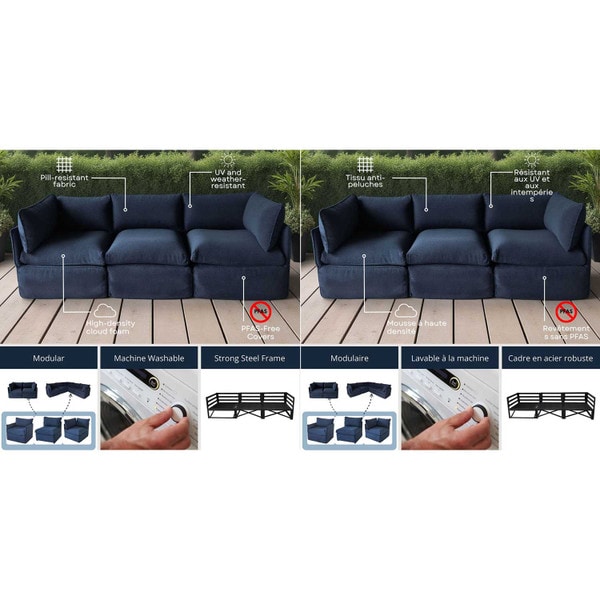 U-Shape Modular Patio Sofa Set