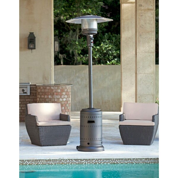 Paramount grey gas patio heater