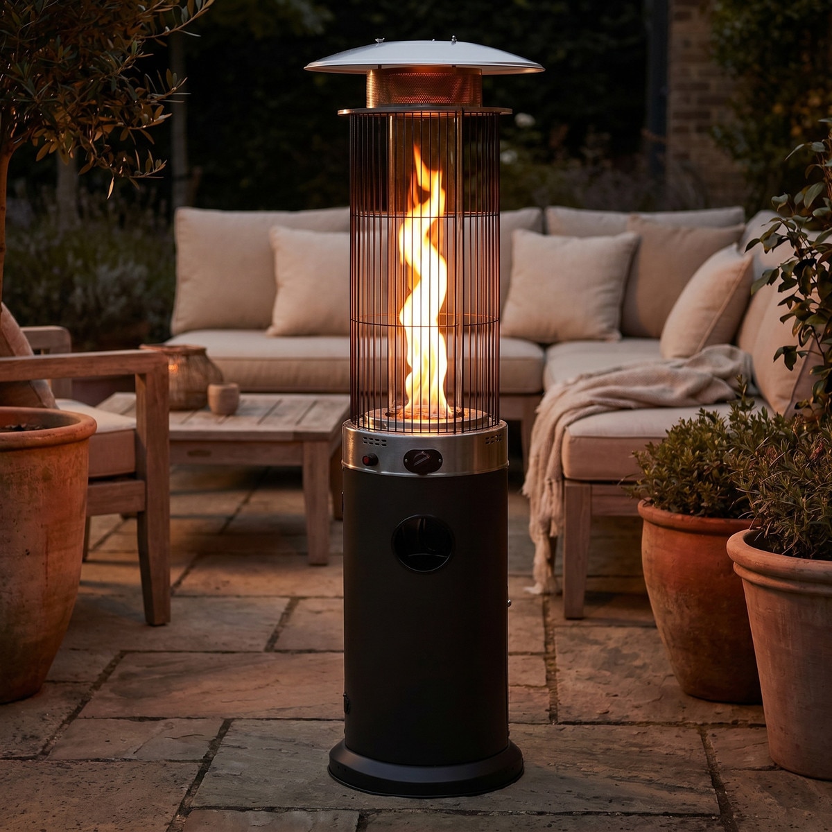 Paramount Venturi Spiral Flame Heater, Black | JR Home