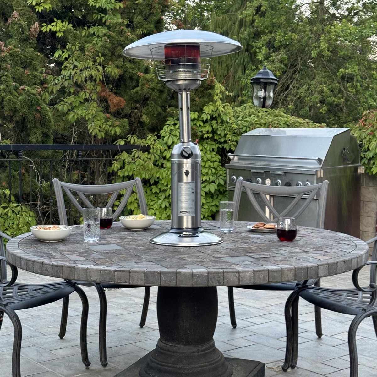 Stainless steel table top heater