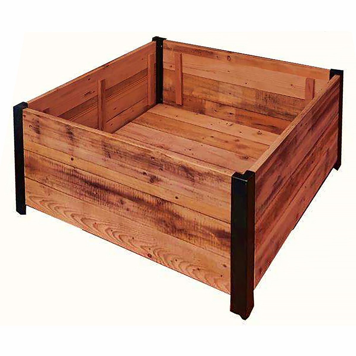 Square Recycled Wood Raised Planter